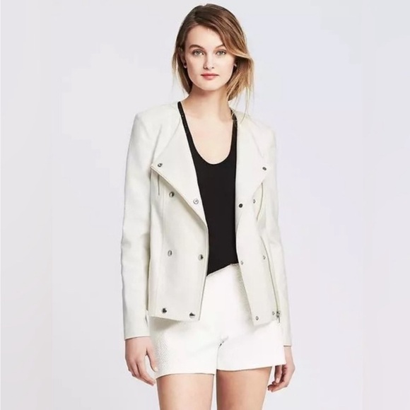 Banana Republic Asymmetrical Zipper Moto Jacket - Picture 1 of 17